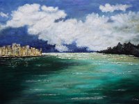 La città dei Caraibi  Olio su tela - 60 x 80